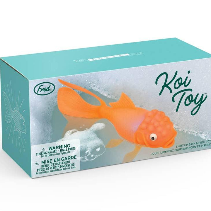 Koi Toy Verpackung mit leuchtendem, orangefarbenem Koi-Fisch Bade- und Poolspielzeug