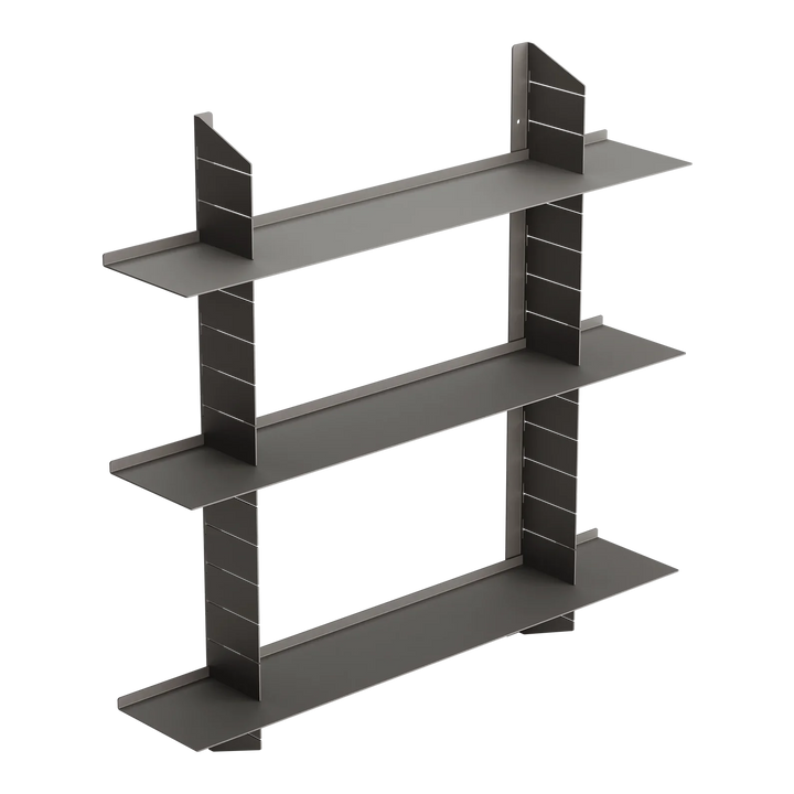 Modernes KAMMplatinum Regal aus Metall mit drei Ebenen, minimalistisches Design