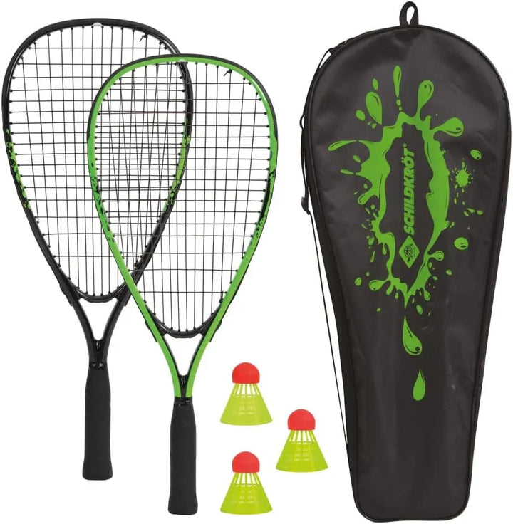Schildkröt Badminton Speed Set mit zwei Schlägern, drei Speed-Volants und Tasche