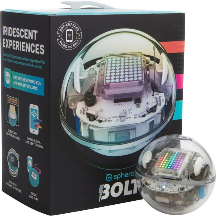 Sphero BOLT Roboter Kugel mit LED-Matrix, Programmierbares Lernspielzeug, Verpackung