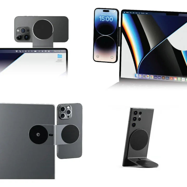 Magnetische Smartphone-Halterung aus Metall für Laptop, Handy und Tablet, vielseitig einsetzbar
