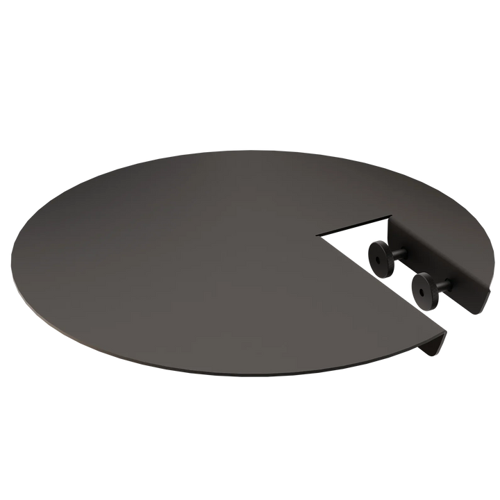 Runder Quarzaufsatz aus Metall mit Ausschnitt und Befestigungsschrauben, Ersatzteil