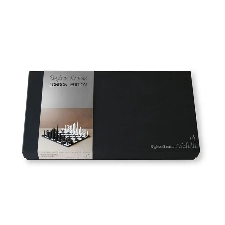 Westhype Skyline Chess London Edition Acryl Box mit Schachbrett und Spielfiguren